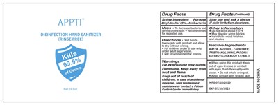 INGREDIENTS - Hand Sanitizer